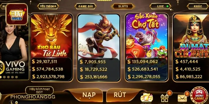 Các game nổ hũ siêu hit tại HITCLUB
