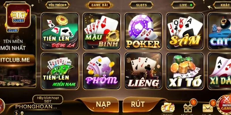 khai quat sanh game bai xanh chin tai hitclub Khái quát sảnh game bài xanh chín tại HITCLUB